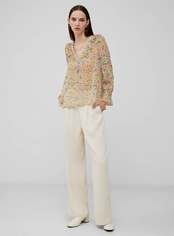FRENCH CONNECTION Aleezia Hallie Crinkle Shirt L