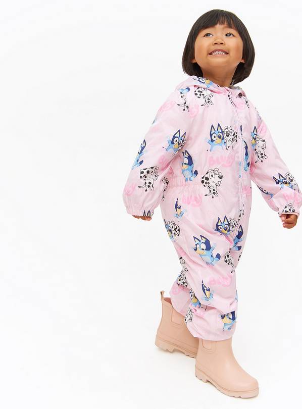 Bluey Pink Hooded Puddlesuit 1-2 years