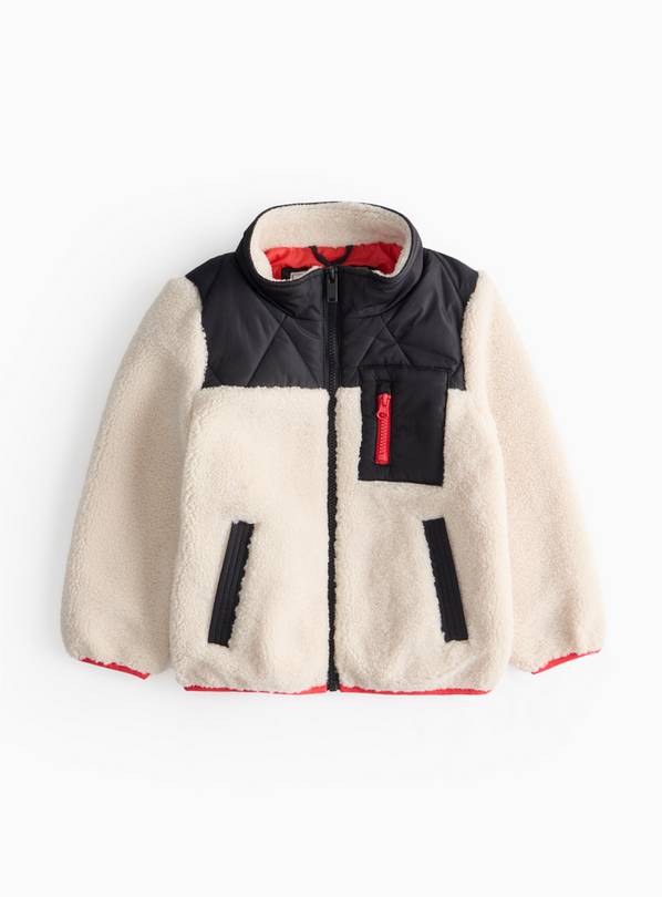 Cream Borg Fleece Shacket 9-10 years