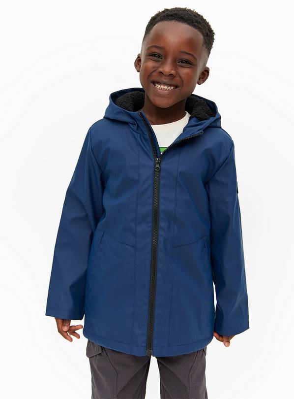 Navy Blue Rubberised Mac Coat 5-6 years