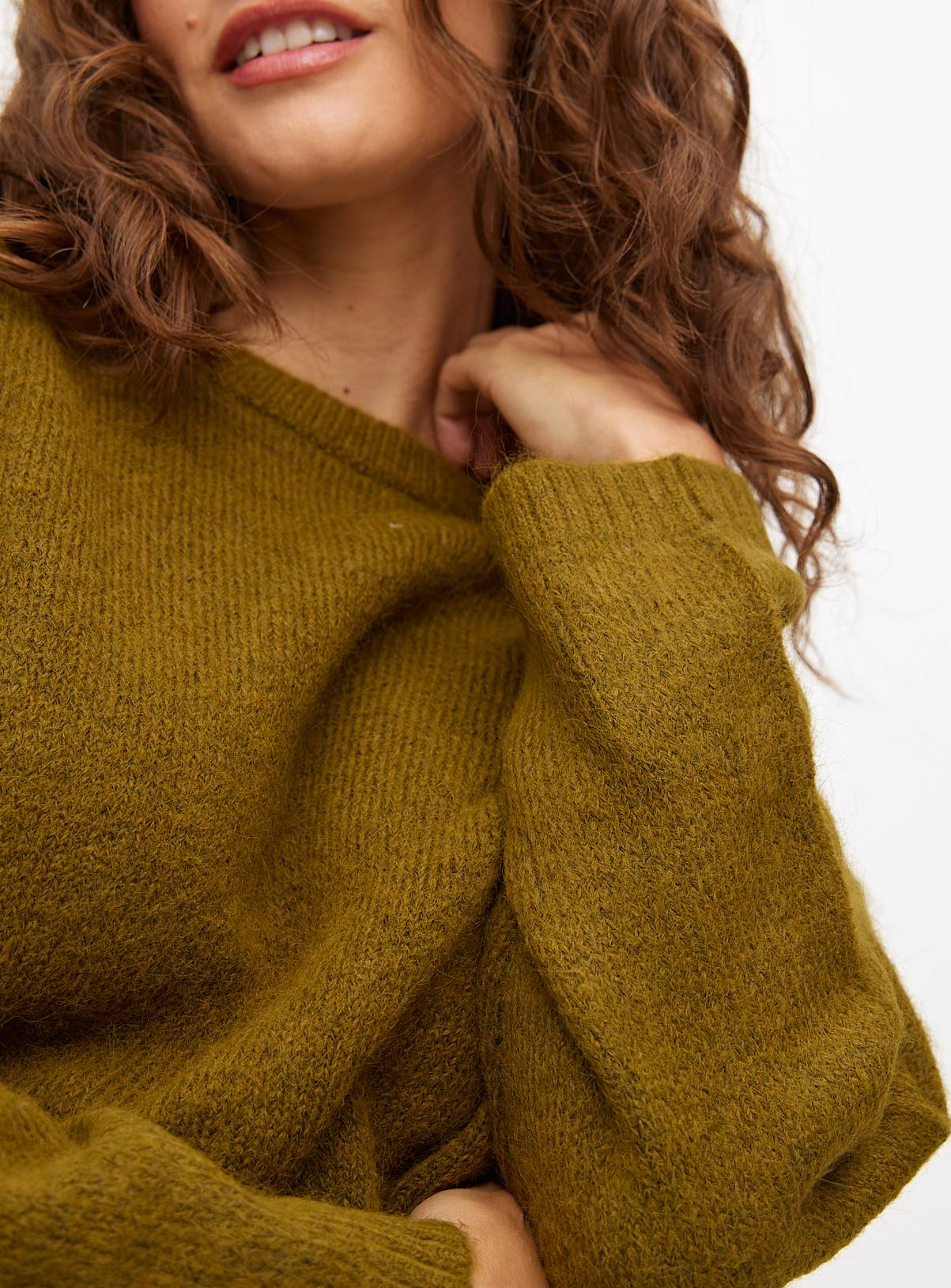 Green Relaxed Crew Neck Jumper  8 - Image 2