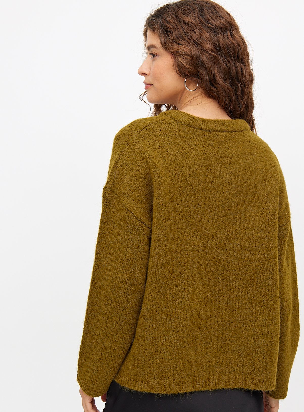 Green Relaxed Crew Neck Jumper  8 - Image 4 thumbnail