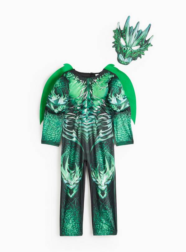 Halloween Green Dragon Fancy Dress Costume  3-4 Years