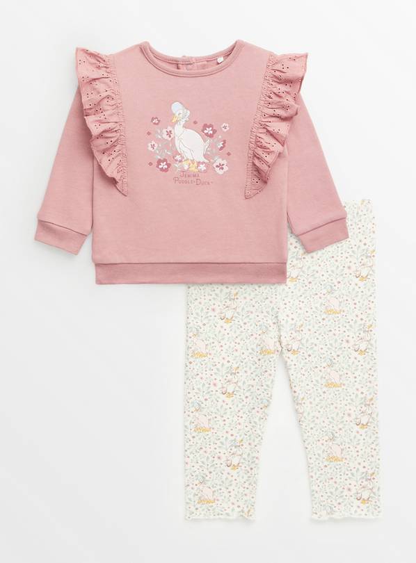 Jemima Puddle-Duck Pink Sweatshirt & Leggings Set Up to 3 mths