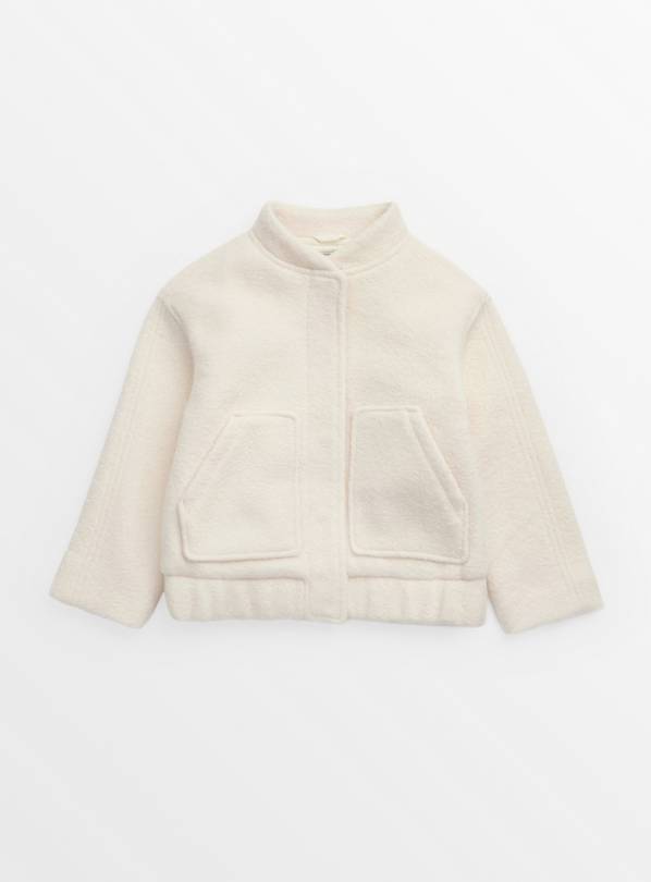 Cream Boucle Bomber Jacket 5-6 years