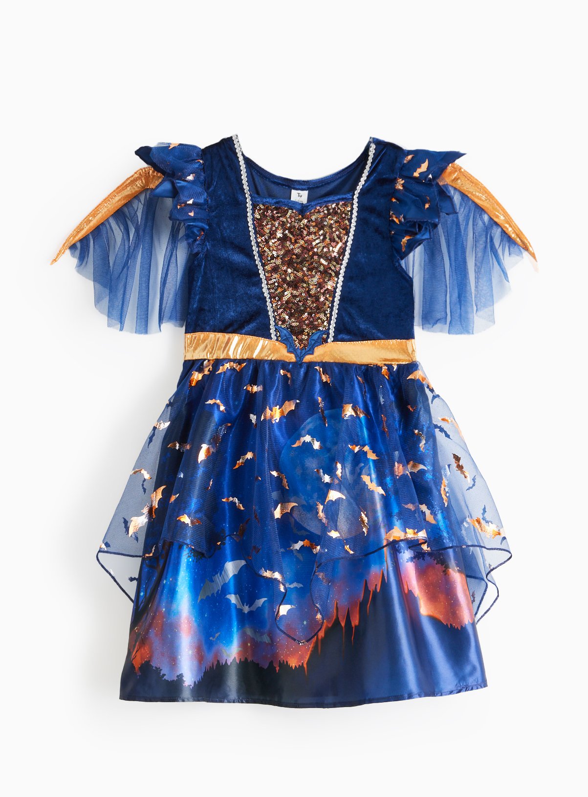 Blue Blue Halloween Bat Fairy Fancy Dress Costume (9-10 Years) - Tu by Sainsbury's