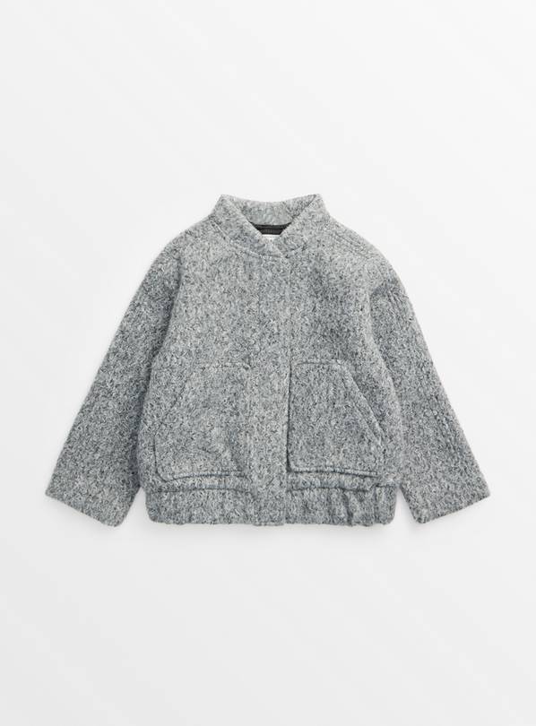 Grey boucle jacket best sale