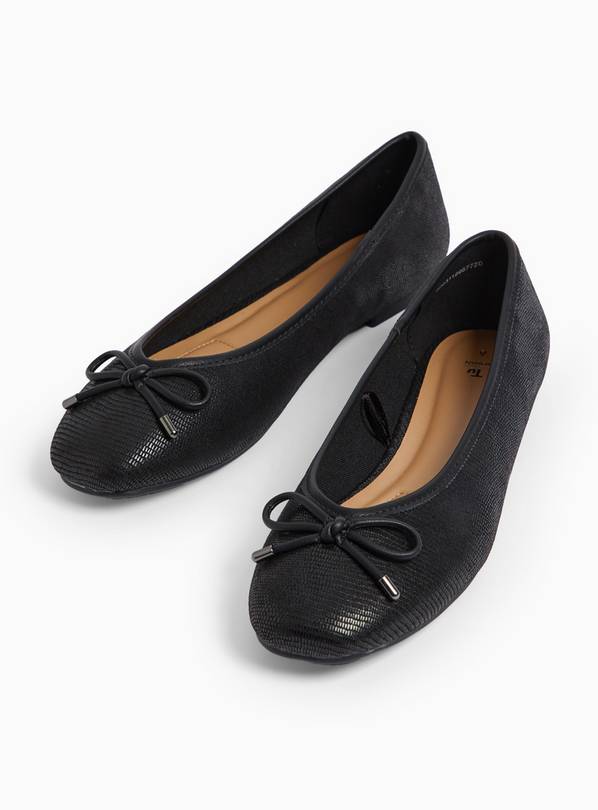 Buy Black Snake Design Ballerina Pumps 3 Workwear Tu