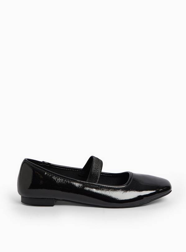 Black Patent Ballerina Pumps 3