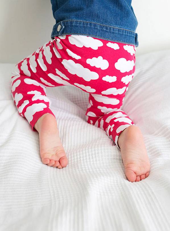 FRED & NOAH Pink Cloud  Leggings 2-3 Years