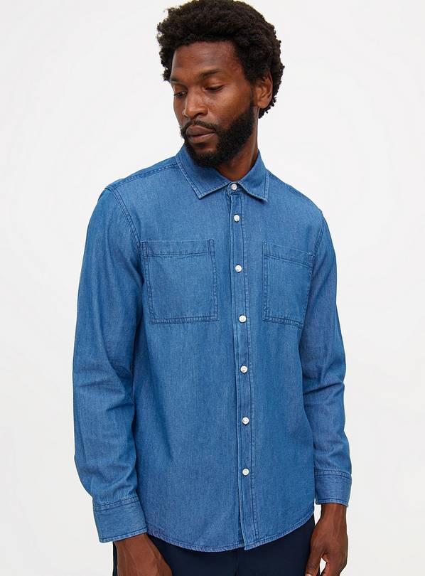 Blue Denim Overshirt L