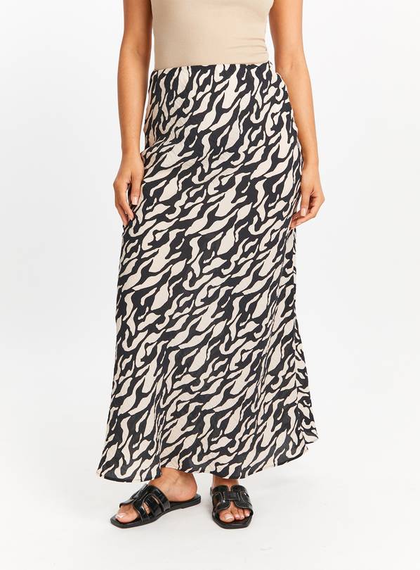 Abstract Animal Slip Maxi Skirt 24