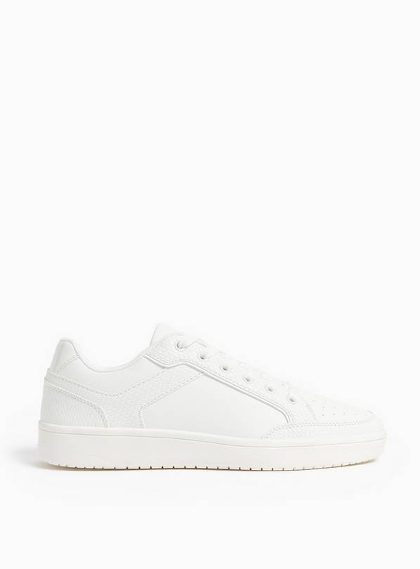 Buy White Croc Panel Lace Up Trainers 6 | Trainers | Tu