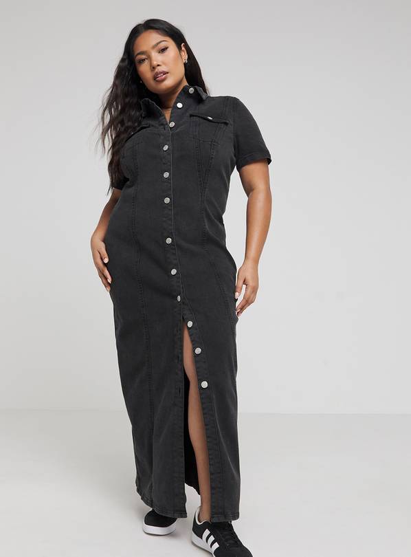 SIMPLY BE Short Sleeve Maxi Denim Dress 24