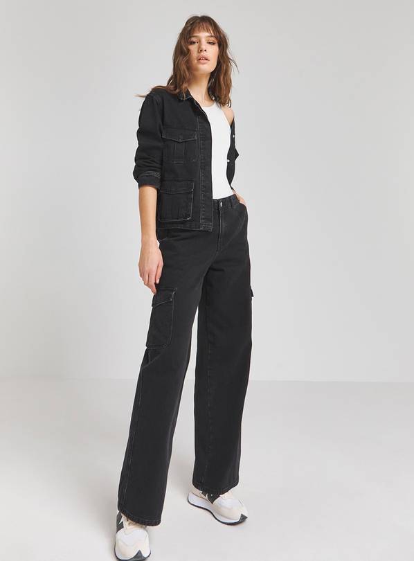 SIMPLY BE Utility Cargo Pocket Wide Leg Cargo Jean 14