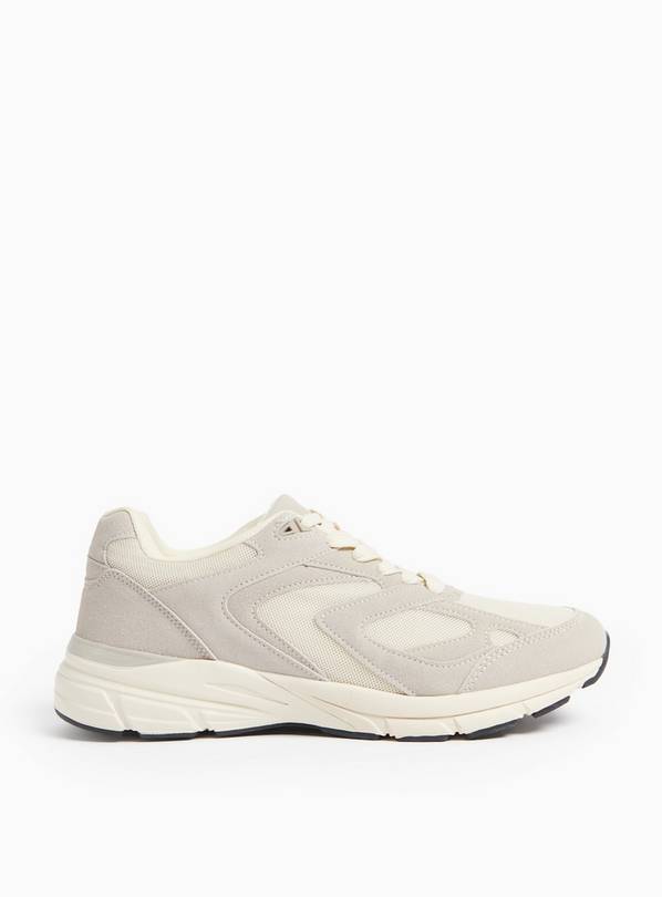 Neutral Retro-Style Lace Up Trainers 3