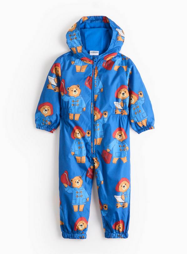 Paddington Blue Character Print Puddlesuit 1-2 years