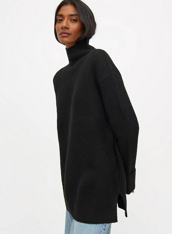 Black High Neck Jumper S