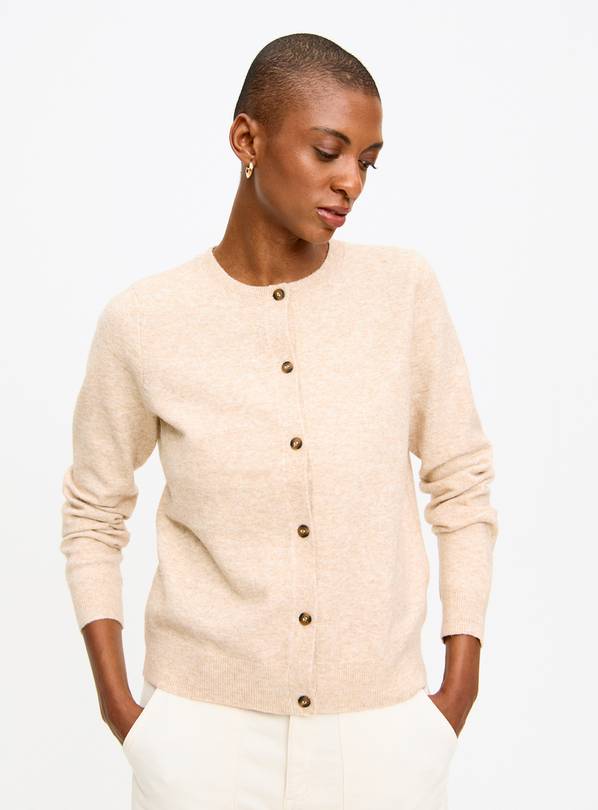 Oatmeal Crew Neck Cardigan 16