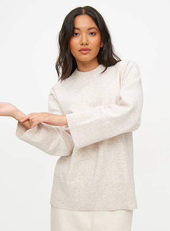 Cream Cosy Yarn Relaxed Crew Neck Jumper 8