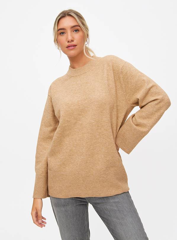 Oatmeal Relaxed Crew Neck Jumper 16