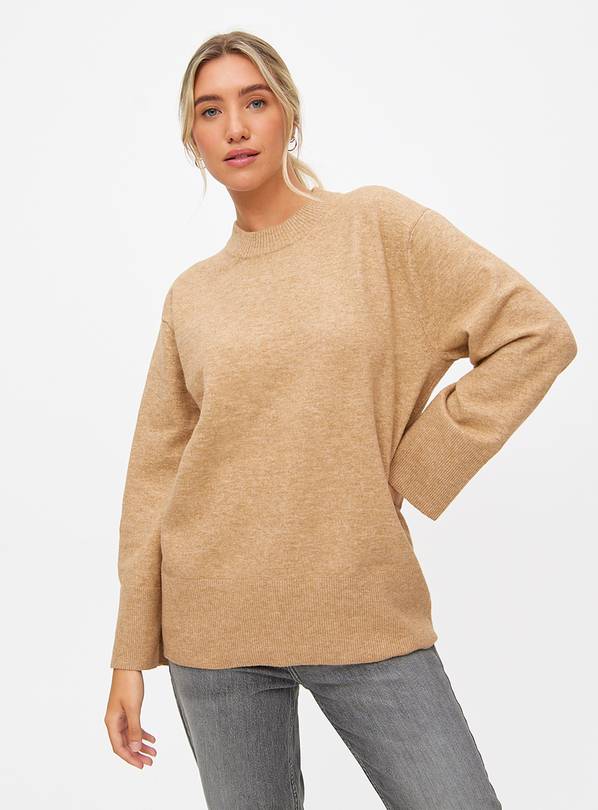 Oatmeal Relaxed Crew Neck Jumper 10