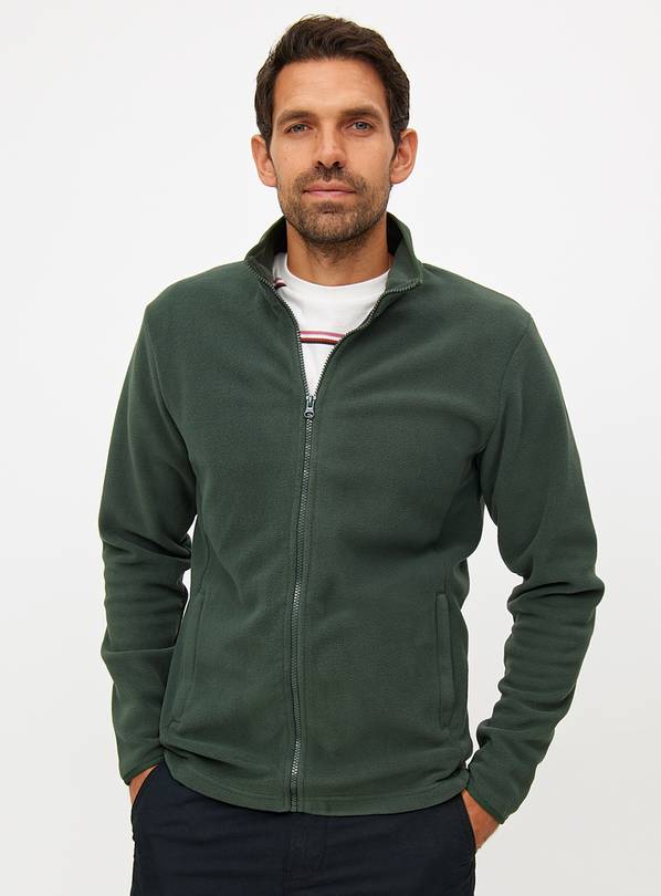 Dark Green Zip-Through Fleece XL