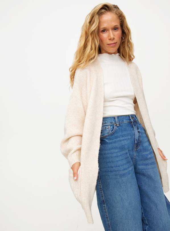 Oatmeal Cosy Yarn Longline Cardigan 18