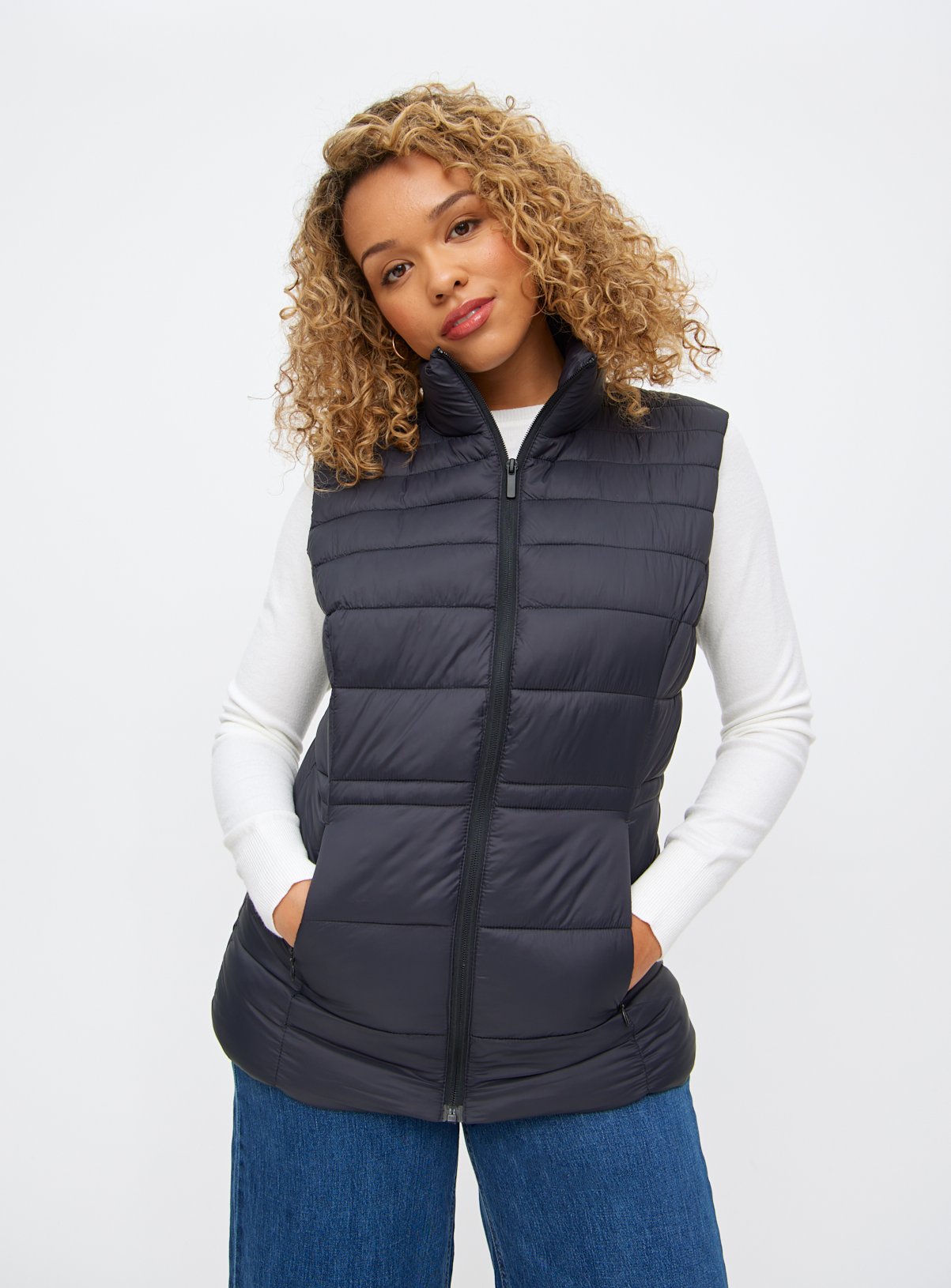 Black Lightweight Padded Gilet L