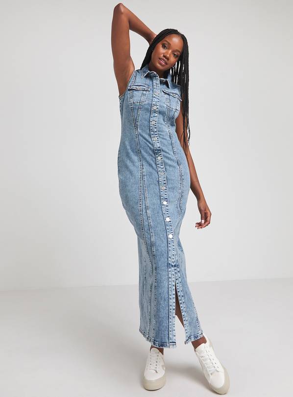 Buy SIMPLY BE Sleeveless Maxi Denim Dress 20 | Dresses | Tu