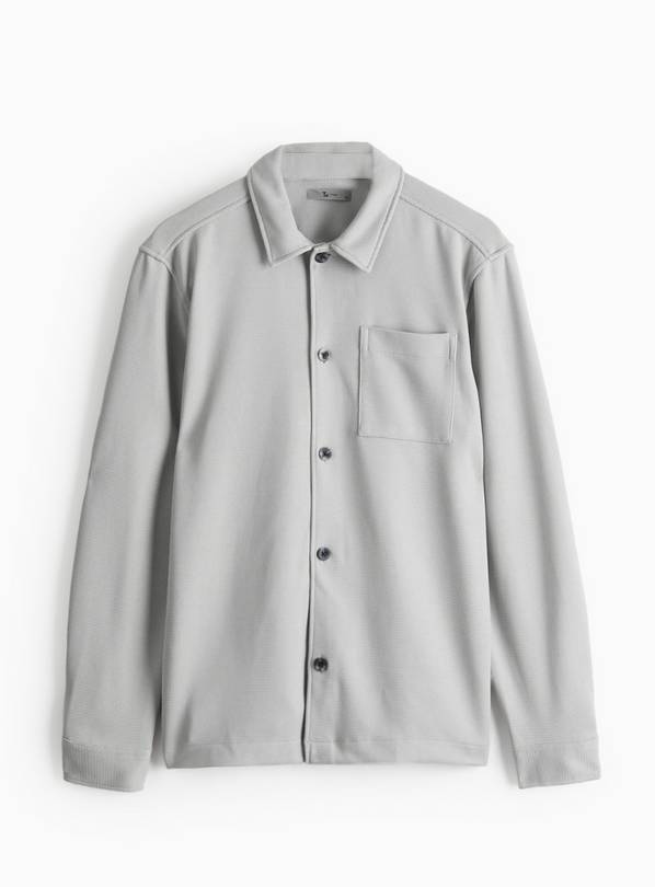 Dove Grey Jersey Overshirt L