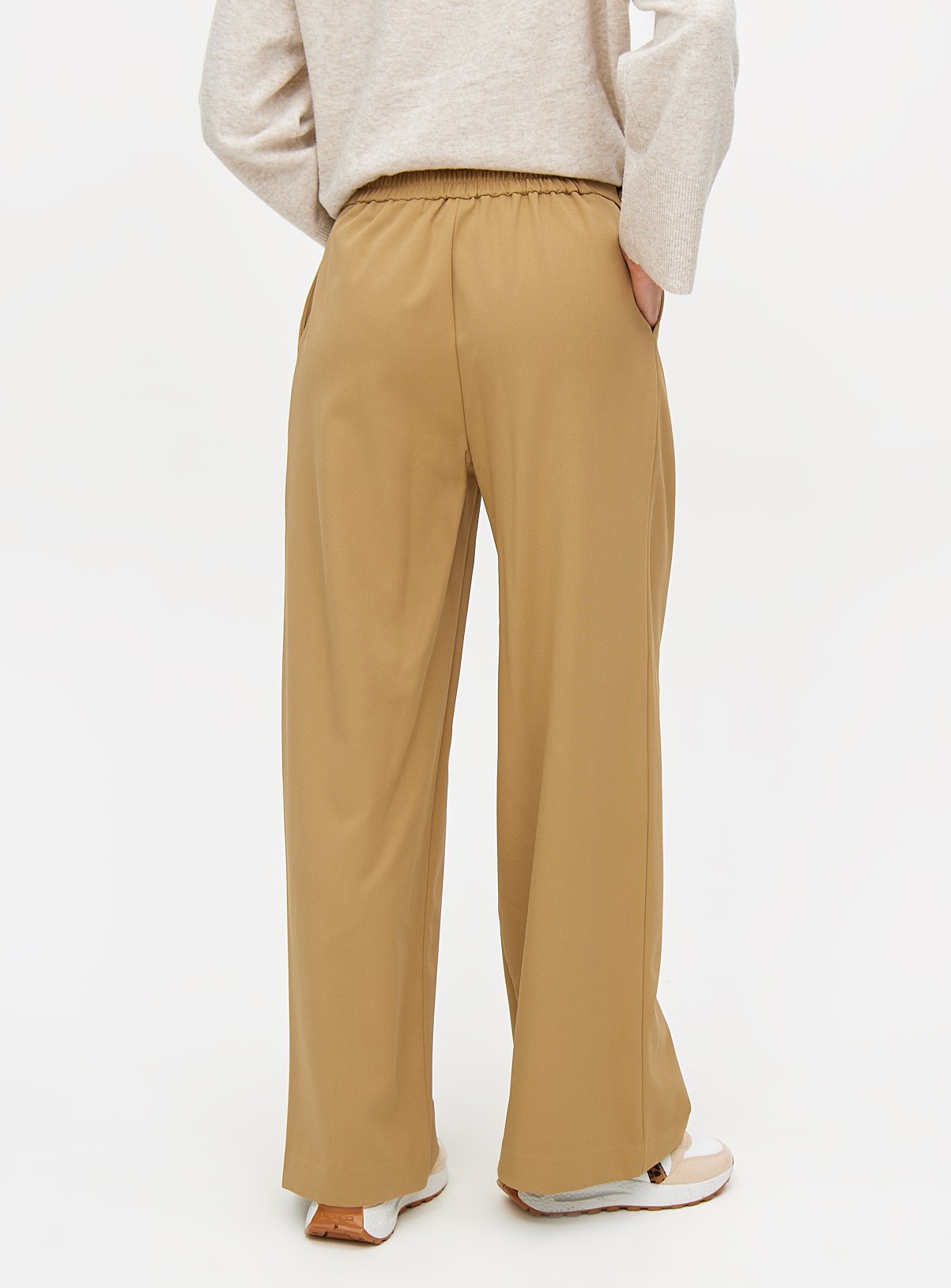 Stone Pleat Front Wide Leg Trousers  14R - Image 4 thumbnail