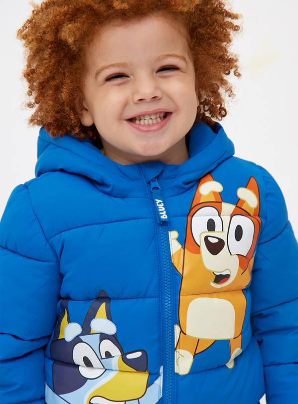 Bluey Character Print Puffer Jacket 3-4 years