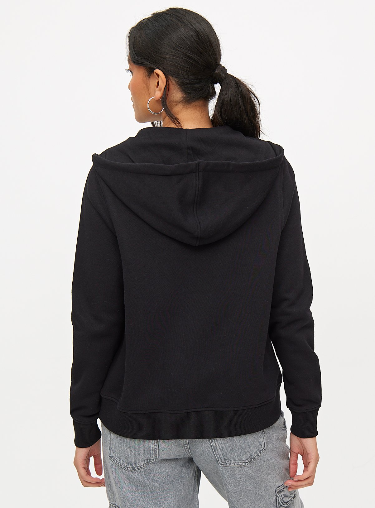 Black Zip-Through Coord Hoodie XL - Image 4 thumbnail