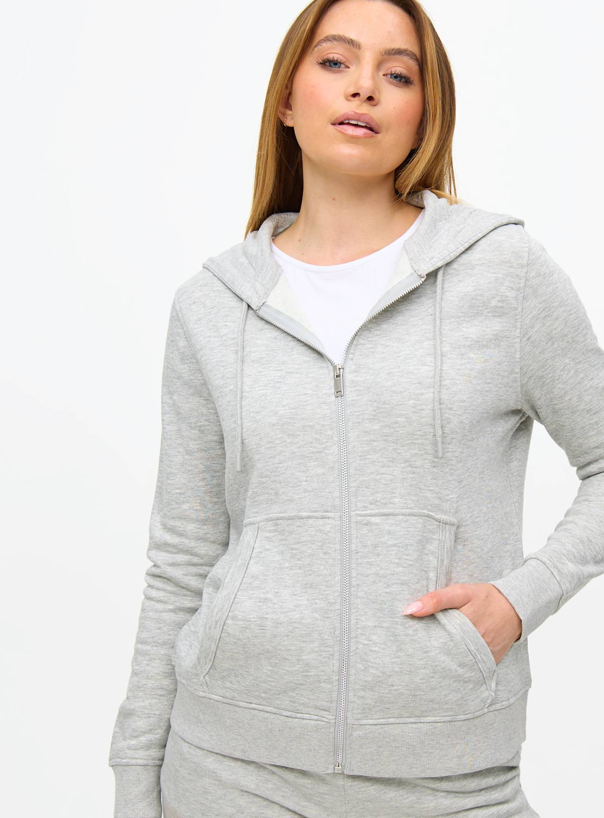 Grey Zip-Through Coord Hoodie S - Image 1