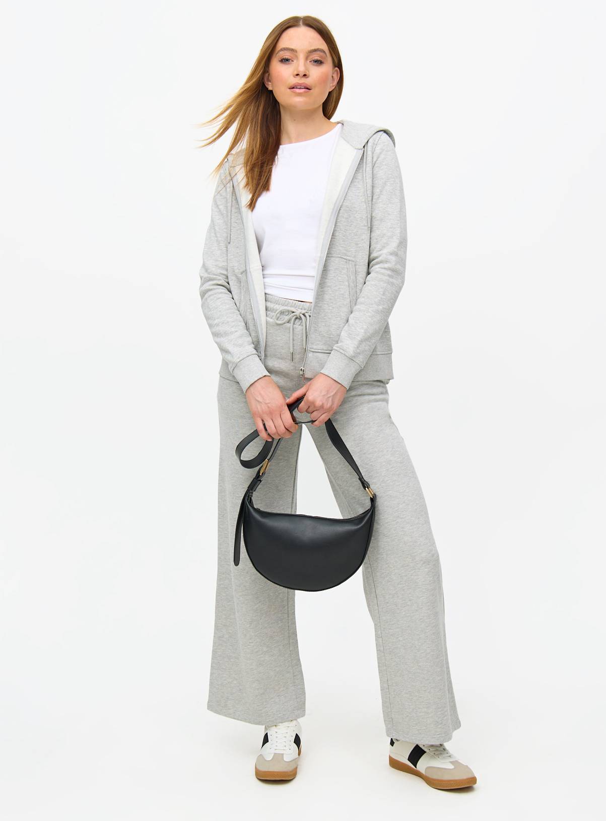Grey Zip-Through Coord Hoodie S - Image 2