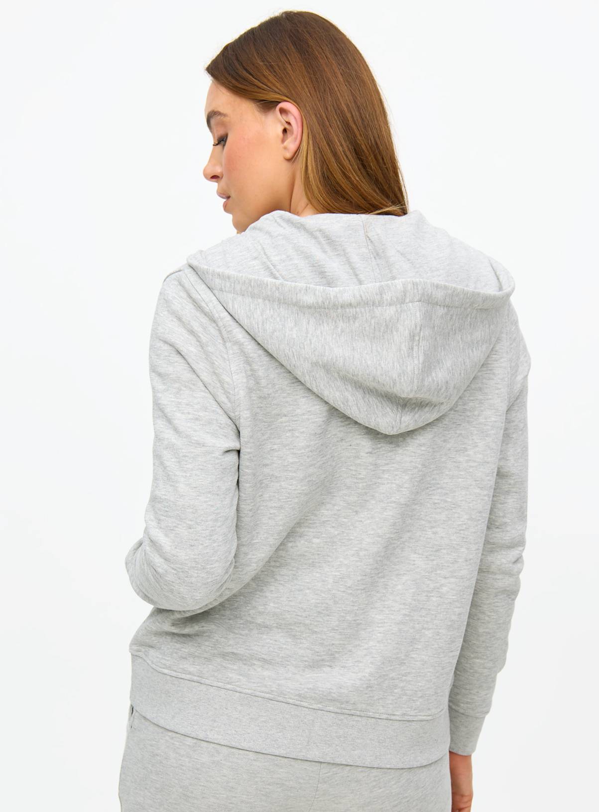Grey Zip-Through Coord Hoodie S - Image 4