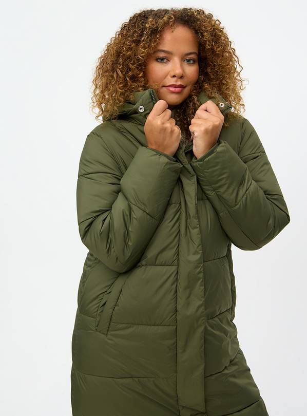 Buy PETITE Khaki Shower Resistant Duvet Coat L Coats Tu
