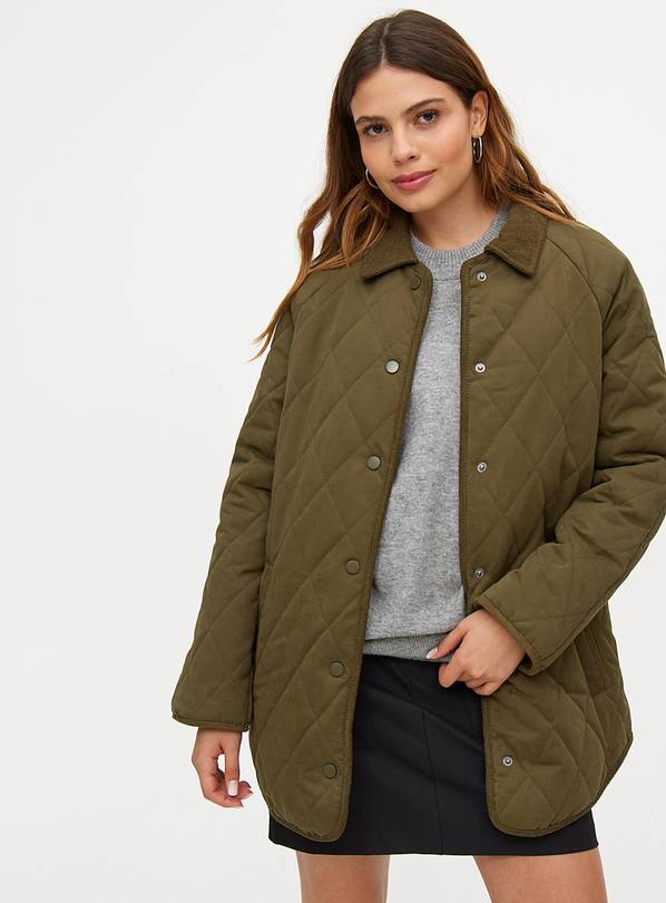 Khaki Diamond Quilted Heritage Jacket 8