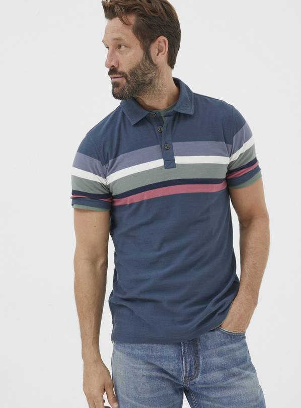 FATFACE Perranporth Chest Stripe Polo Shirt XS