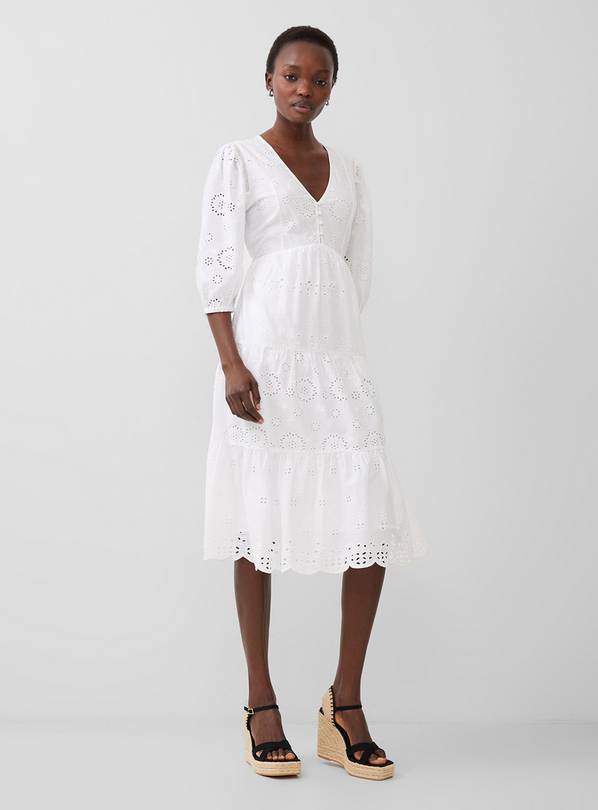 FRENCH CONNECTION Broderie Anglaise Dress 10