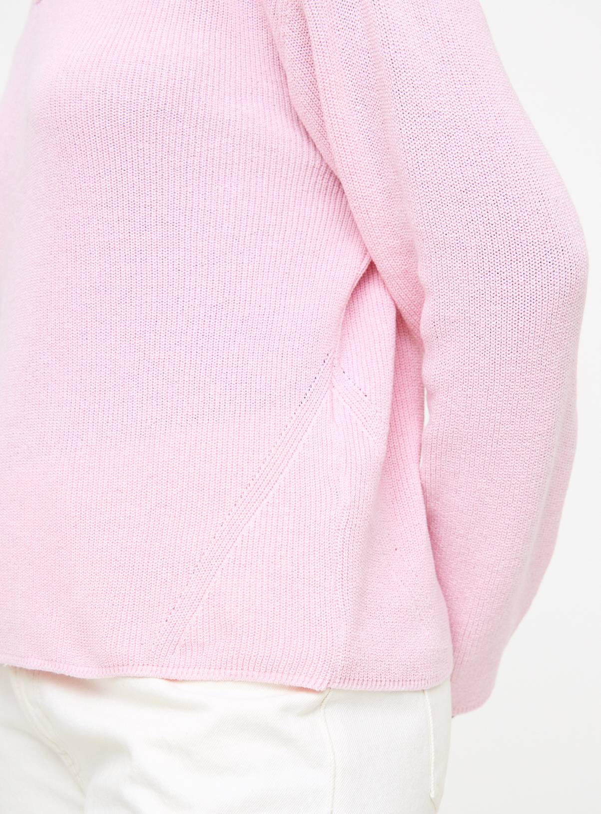 Pink High V Neck Jumper 10 - Image 3