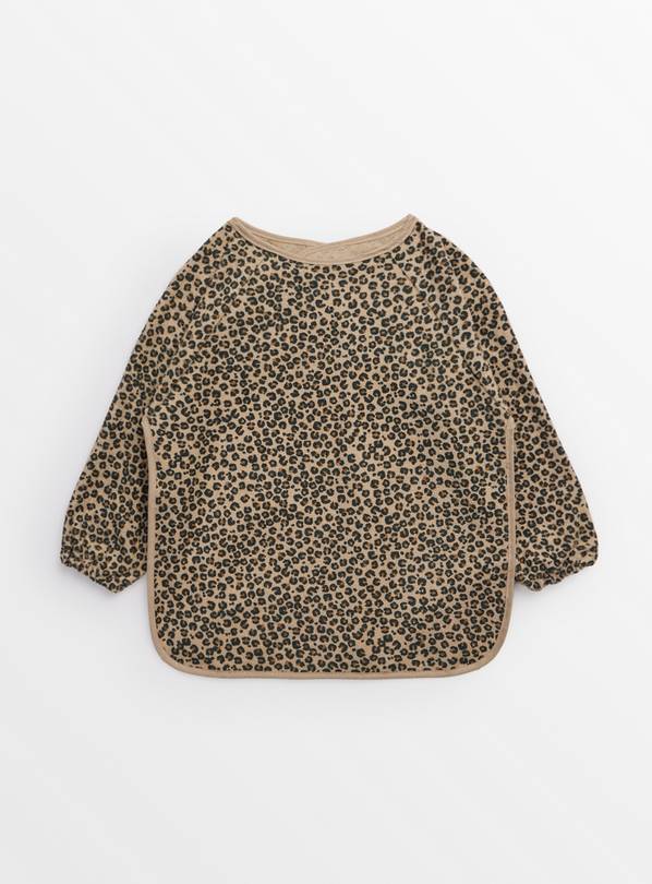 Brown Leopard Print Long Sleeve Bib One Size