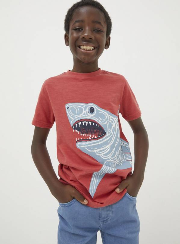 FATFACE Shark Graphic T Shirt 9-10 years