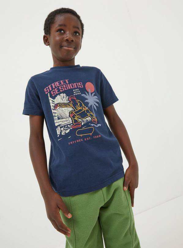 FATFACE Street Sessions Jersey T-Shirt 3-4 Years