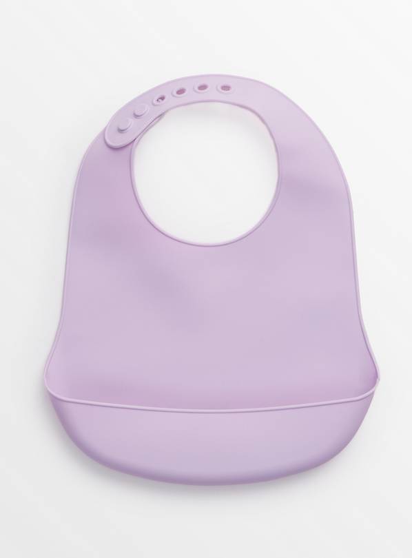 Lilac Silicone Bib  One Size