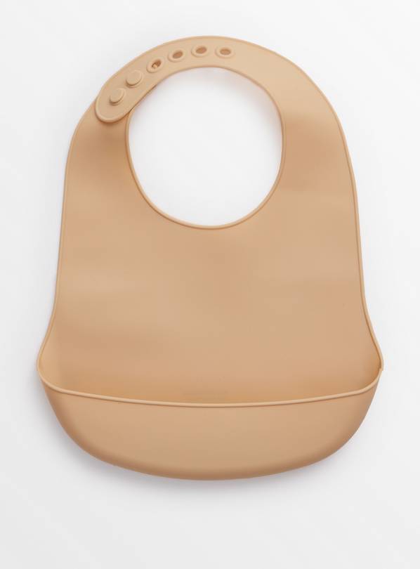 Beige Silicone Bib One Size