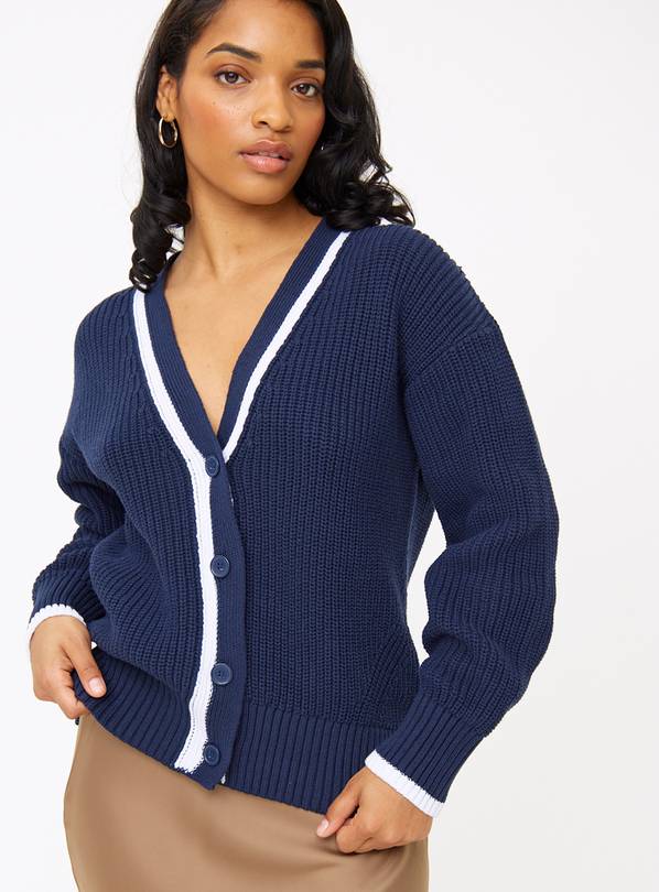 Buy Navy Varsity Knitted Cardigan 14 | Hoodies and sweatshirts | Argos
