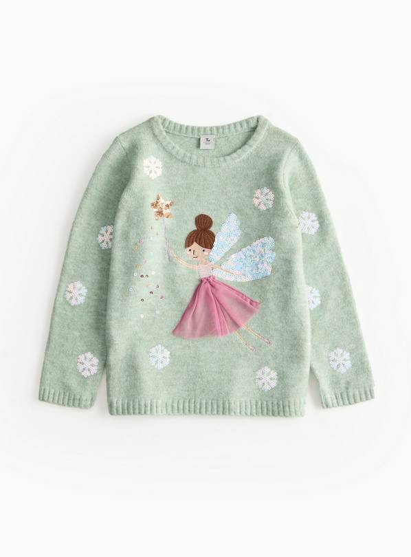 Green Christmas Fairy Jumper 4-5 years