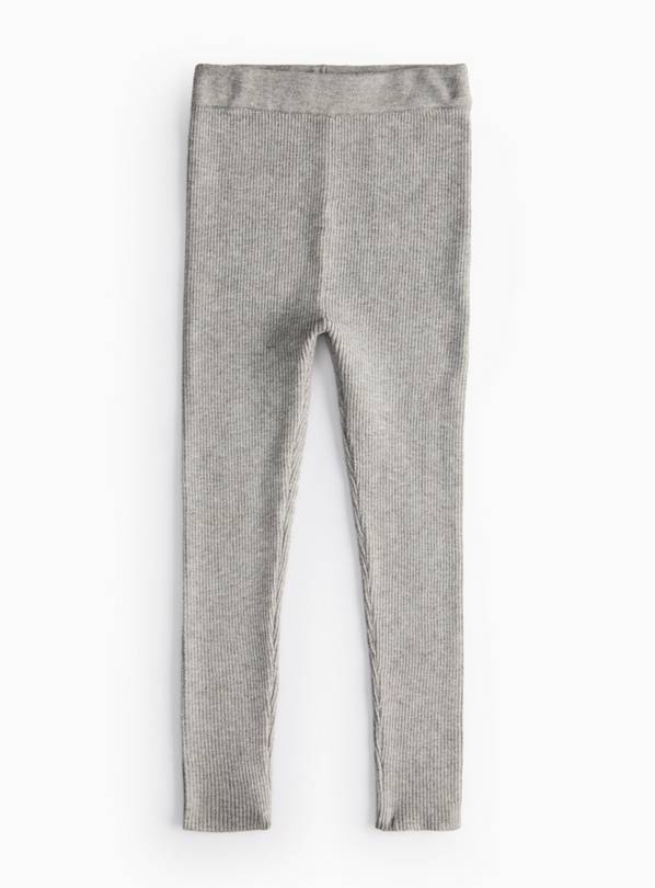 Light Grey Ribbed Leggings 13 years